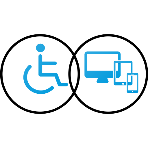 Venn diagram showing intersection of disabilities and technology