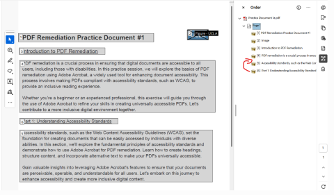Practice PDF with red arrow showing where to move manual testing items.